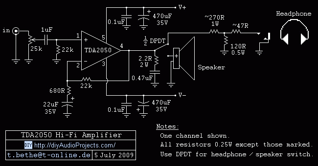 HI-FI підсилювач на TDA2050