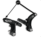 Першими ободнимі гальмами були кліщові гальма з одним поворотним шарніром на обидва важеля (single pivot brake), розташованим на коронці вилки або перемичці рами