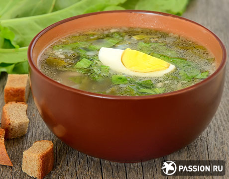 Суп весняний з вареними яйцями