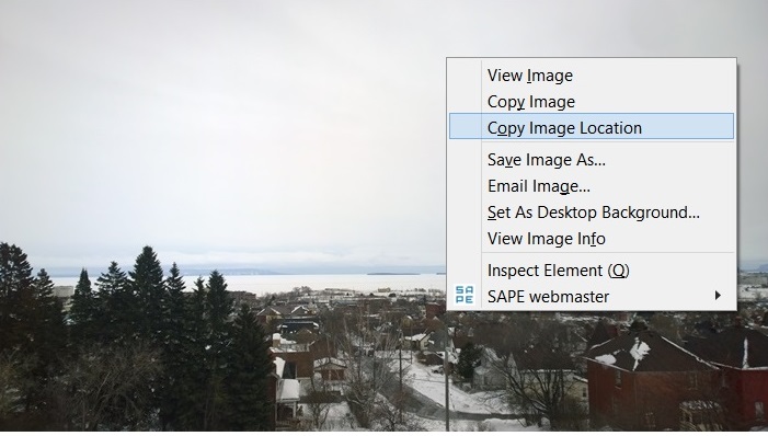 Наприклад, якщо ви користуєтеся Firefox, то все просто, натисніть правою кнопкою мишки на фотографію і там натисніть на Copy Image Location