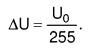 де U0 - напруга в бортсети, В;  N - число, завантажене в регістр мікроконтролера