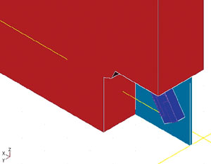 3D-вид антени Bluetooth в металлизированном корпусі мобільного телефону (черт╦ж в HFSS)